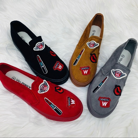 Camel suede patch slip on - Picture 5 of 7